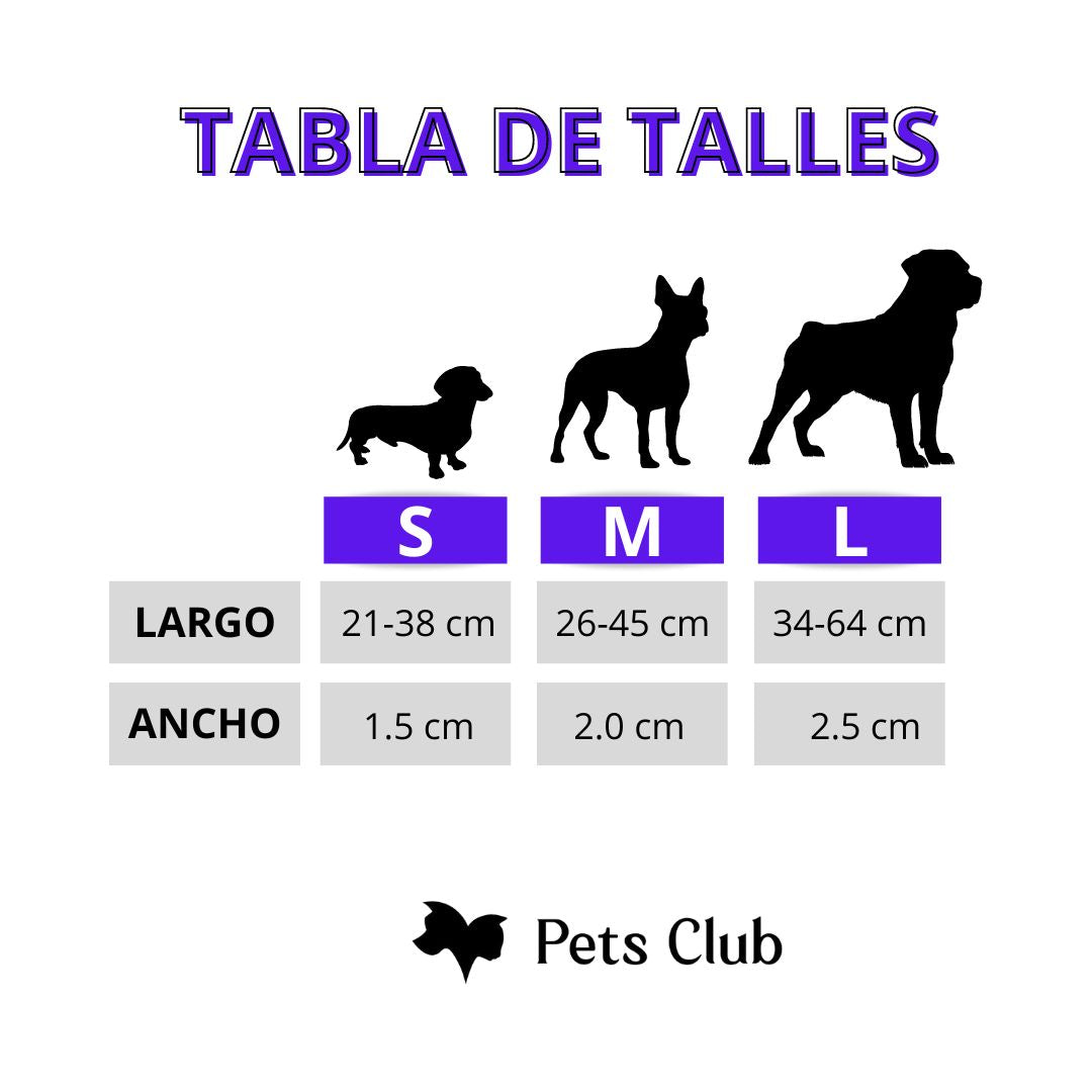 Collar Pets Club Hebilla Grabada