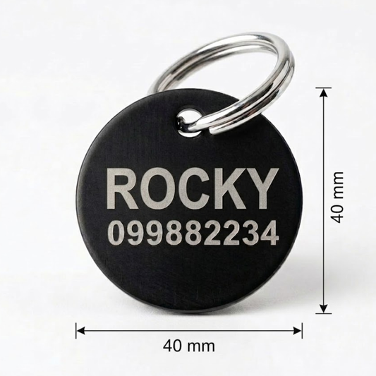 Chapita 40x40mm Negra
