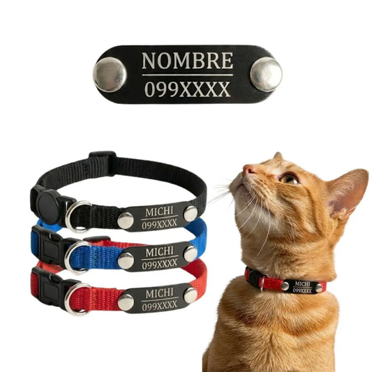 Pack x3 Collares Remachados para Gato