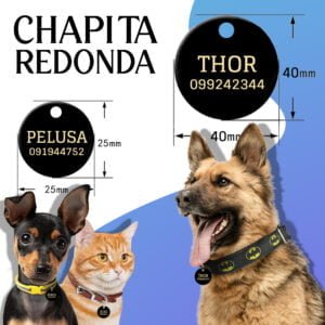 Chapita identificadora Redonda Negra