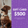Tarjeta de regalo Pets Club equivalente a $500 pesos uruguayos